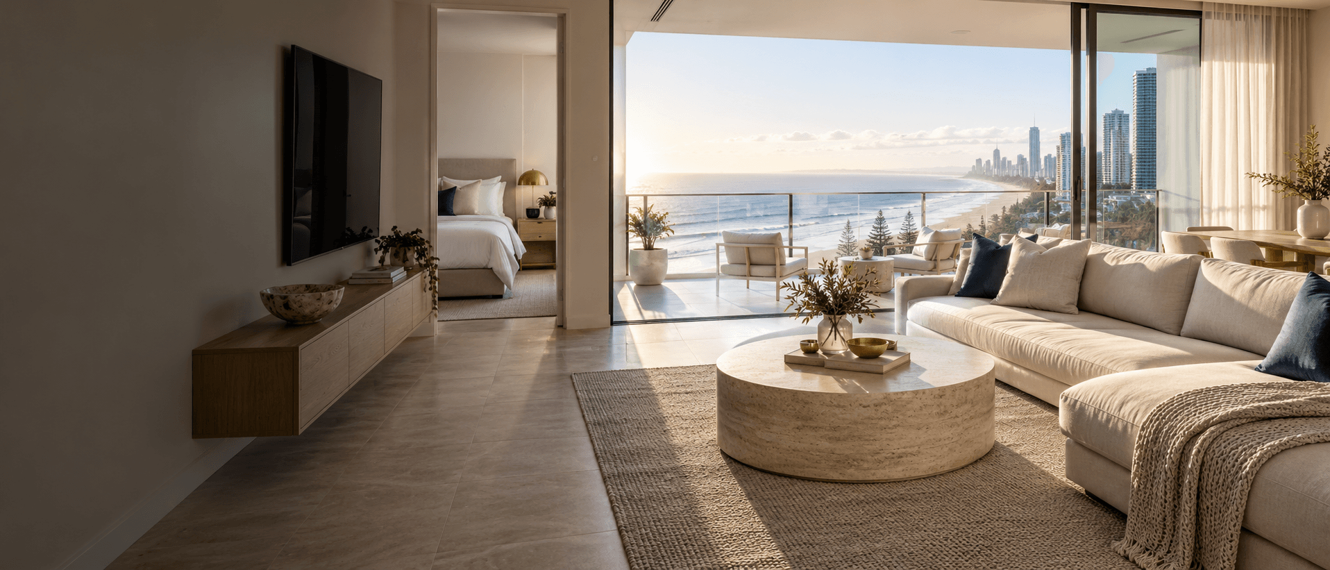 Immaculate coastal apartment overlooking the Gold Coast